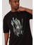 Mona Lisa Baskılı Siyah Tshirt 2