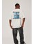 Palm Ağaç Baskılı Beyaz Tshirt 2