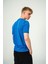 Basic Mavi Triko Kumaş Tshirt 3