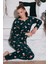 Standart Fit Bisiklet Yaka Pijama Takımı Bayan Pijama Takımı 6093735 1