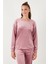 Standart Fit Bisiklet Yaka Pijama Takımı Bayan Pijama Takımı 6094201 5