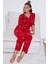 Standart Fit Düğmeli Polarlı Pijama Takımı Bayan Pijama Takımı 6095616 1