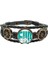 Ilginç Çalışan Müzik Şarkıları Deri Kaplı Ocean Bracelet Wristband (Yurt Dışından) 1