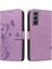 El Kayışı ile Samsung Galaxy S21 Için Kılıf Kabartmalı Kelebek Cüzdan ve (Yurt Dışından) 1