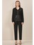Kapüşonlu Siyah Örme Eşofman Üstü 1