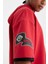 Fit NBA Houston Rockets Kırmızı Oversize Geniş Kalıp Kapüşonlu Baskılı Kısa Kollu Tişört C9277AX24AU 6