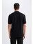 New Regular Fit Polo Yaka Kısa Kollu Siyah Tişört D5996AX24SM 6