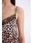 Saten Pijama Takımı Leopar Desenli Askılı Üst Esnek Belli Şort-Fall in Love D4406AX24HS 6