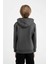Erkek Çocuk Cepli Yazı Baskılı Kapüşonlu Okul Sweatshirt C7567A824WN 6