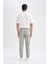%100 Pamuk Yazlık Jogger Pantolon Basic Düz Beli Bağcıklı Cepli Lastikli Paça D7782AX24AU 6
