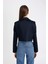 Crop Gömlek Yaka Düğmeli Cep Detaylı Blazer Ceket D4276AX24AU 6