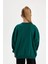 Kız Çocuk Oversize Geniş Kalıp Bisiklet Yaka Baskılı Okul Sweatshirt C7778A824AU 6