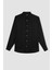 Regular Fit Polo Yaka Yazlık Keten Basic Düz Uzun Kollu Gömlek C1825AX24SM 7