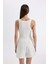 Slim Fit Dar Kesim Çizgili Yuvarlak Yaka Fitilli Kaşkorse Atlet D1357AX24SM 6