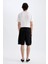 Relax Fit Düz Paça Gabardin Kargo Bermuda Şort C5400AX24SM 7