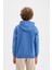 Erkek Çocuk Mavi Baskılı Kapüşonlu Cepli Sweatshirt C9787A824AU 6