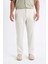 Relax Fit Düz Paça Keten Pantolon C1117AX24SM 4