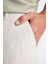 Relax Fit Düz Paça Keten Pantolon C1117AX24SM 5