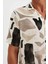 Relax Fit Yazlık Polo Yaka Desenli Kısa Kollu Gömlek C4119AX24SM 6