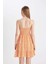 Coool Halter Yaka Çiçekli Maroken Askılı Mini Elbise C0925AX24HS 6