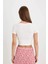 Slim Fit Dar Kesim V Yaka Bürümcük Kısa Kollu Tişört D2911AX24SM 7