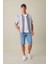 Slim Fit Dar Kesim Jean Bermuda Şort C2692AX24SM 7