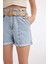 Paperbag Yüksek Bel Katlamalı Paça Jean Şort C0694AX24SM 6