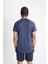 Fit Slim Fit Dar Kesim Bisiklet Yaka Baskılı Sporcu Kısa Kollu Tişört V2887AZ24SP 6