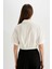 Cropped Fit Gömlek Yaka Twill Kısa Kollu Bluz C7799AX24SM 6