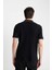 Slim Fit Dar Kesim Polo Yaka Kısa Kollu Fitilli Kaşkorse Yarım Fermuarlı Siyah Tişört D3948AX24SM 6