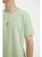 Slim Fit Dar Kesim Bisiklet Yaka Baskılı Kısa Kollu Tişört C6913AX24SM 6