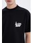 %100 Pamuk Comfort Regular Fit Rahat Kalıp Bisiklet Yaka Sırt Baskılı Kısa Kollu Tişört C5679AX24HS 6