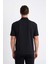 New Regular Fit Polo Yaka Basic Düz Kısa Kollu Siyah Tişört D4778AX24SM 6