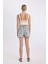 Mom Fit Yüksek Bel Kesik Uçlu Paça Jean Şort B7684AX24HS 7