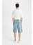 Baggy Jean Bermuda Şort C2048AX24SM 7