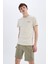 Slim Fit Dar Kesim Bisiklet Yaka Baskılı Kısa Kollu Tişört C3947AX24SM 7