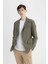 Regular Fit Ceket Yaka Düğmeli Astarlı Basic Düz Blazer Ceket B7179AX24SP 7