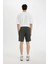 Relax Fit Petek Dokulu Cepli Bermuda Şort C7431AX24SM 7