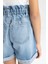 Kız Çocuk Paperbag Jean Şort 6