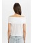 Fitted Açık Omuz Basic Düz Triko Bluz D0604AX24SM 7