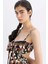 Lug Von Siga x DeFacto Bodycon Desenli Askılı Poplin Midi Elbise C1297AX24SM 6