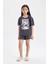 Kız Çocuk Disney Mickey & Minnie Pijama Takımı Kısa Kollu Üst Şort C2960A824SM 2