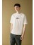 Oversize Fit Bisiklet Yaka Sırt Baskılı Kısa Kollu Tişört B4900AX24SP 2