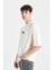 Oversize Fit Bisiklet Yaka Sırt Baskılı Kısa Kollu Tişört B4900AX24SP 7