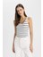 Slim Fit Dar Kesim Çizgili Bisiklet Yaka Ribana Atlet C6610AX24SM 1