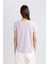 Regular Fit V Yaka Basic Düz Kısa Kollu Tişört K1508AZ24SM 6