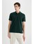 %100 Pamuk Regular Fit Polo Yaka Kısa Kollu Basic Düz Pike Kumaş Tişört C1293AX24SP 7
