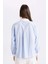 Relax Fit Fermuarlı Poplin Uzun Kollu Tesettür Gömlek Tunik C7826AX24SM 6