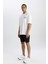 Fit Oversize Fit Bisiklet Yaka Sırt Baskılı Kısa Kollu Tişört C0423AX24SM 2