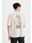 One Piece Oversize Fit Bisiklet Yaka Baskılı Kısa Kollu Tişört B8098AX24SM 1